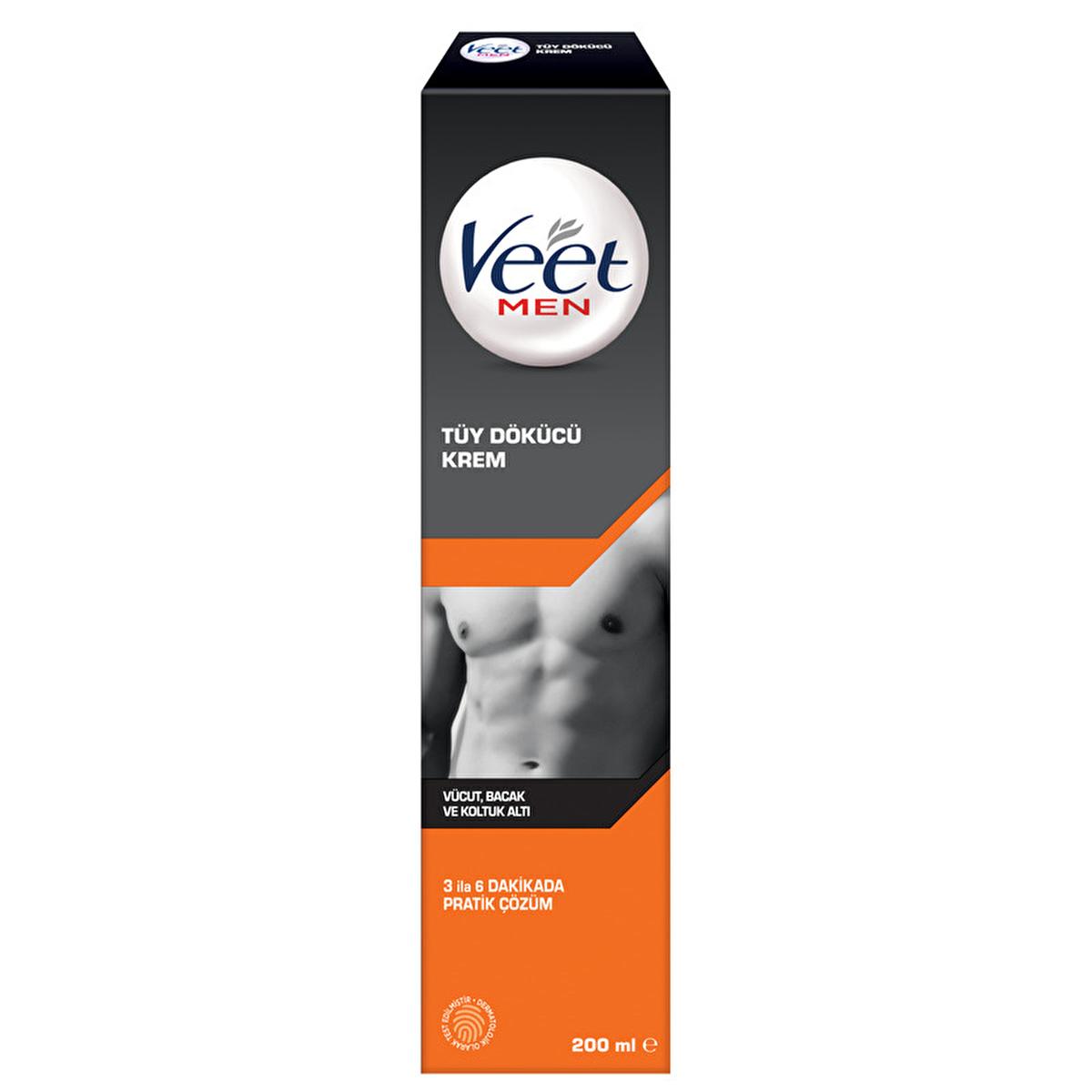 Veet Men Hair Removal Cream for Effective Body Hair Removal - 6.76 fl oz