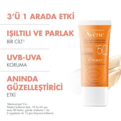 Avene B-Protect SPF50+ Sunscreen for Sensitive Skin - Non-Greasy, Antioxidant-Rich Formula