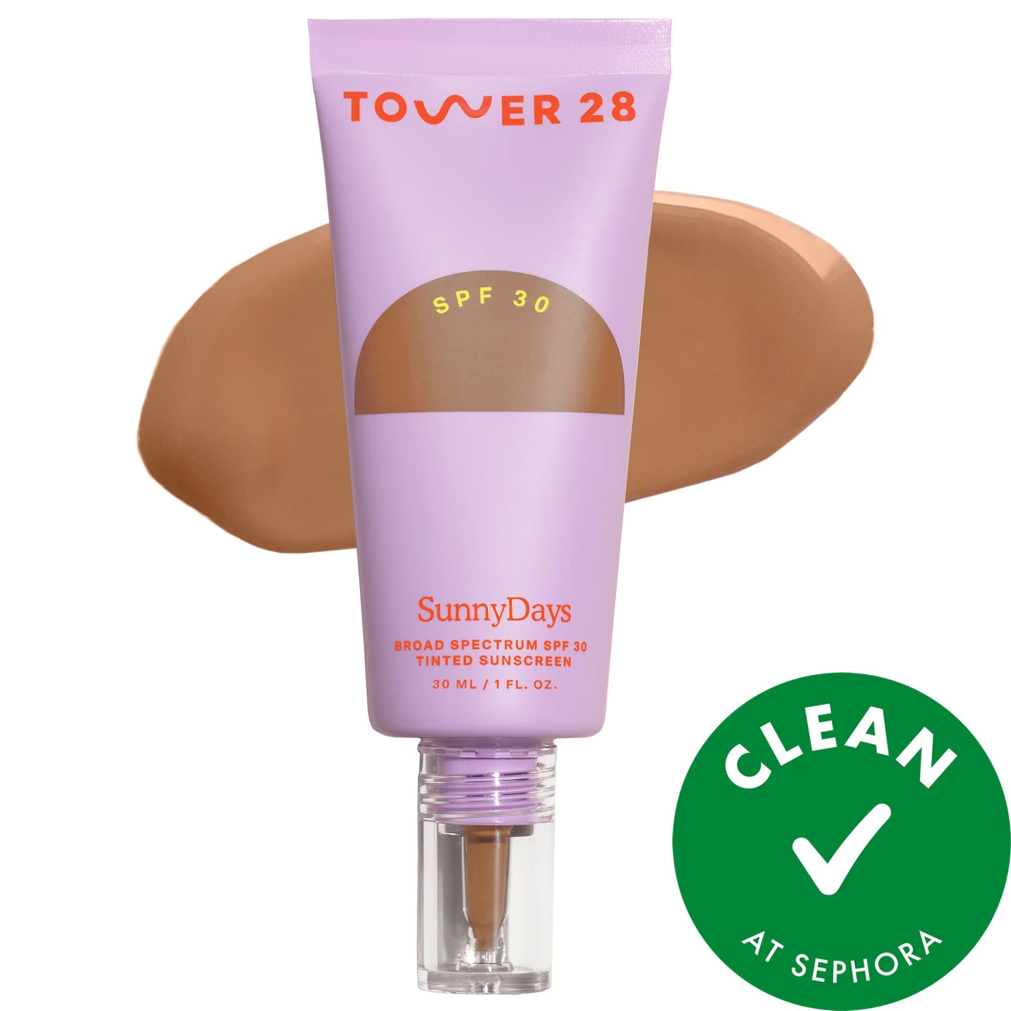 SunnyDays SPF 30 Tinted Sunscreen Foundation - Natural Finish, Vegan & Cruelty-Free | Mineral Sunscreen Foundation for Sensitive Skin