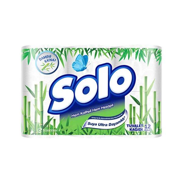 Solo Bambu Bamboo Toilet Paper, Water-Resistant, 12-Pack - Eco-Friendly Bathroom Essentials