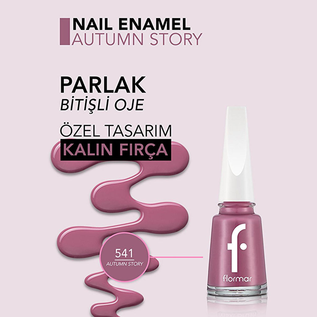 Flormar Long Lasting Nail Enamel - Nourishing & Vibrant Nail Color