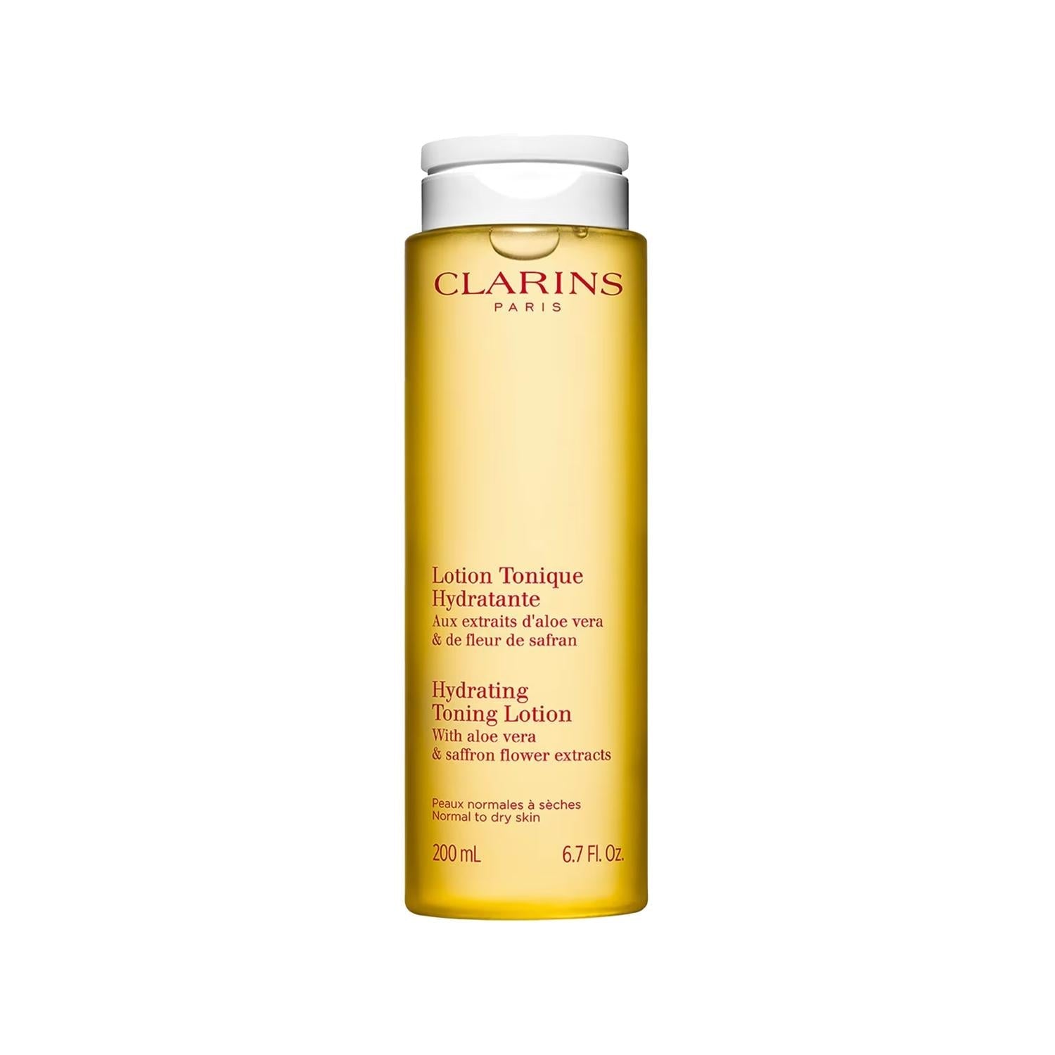 Clarins Hydrating Toning Lotion - Alcohol-Free Facial Toner for Dry Skin - 6.76 fl oz - Gentle Hydrating Skincare