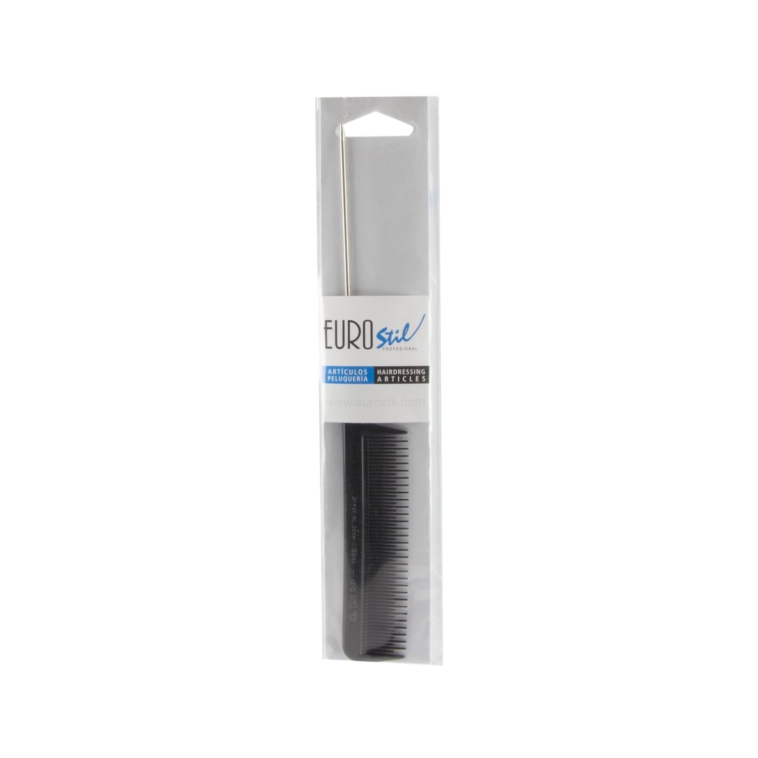 Eurostil Professional Spanish Hair Comb 1468 - Detangling & Styling Tool for Precise Hair Care