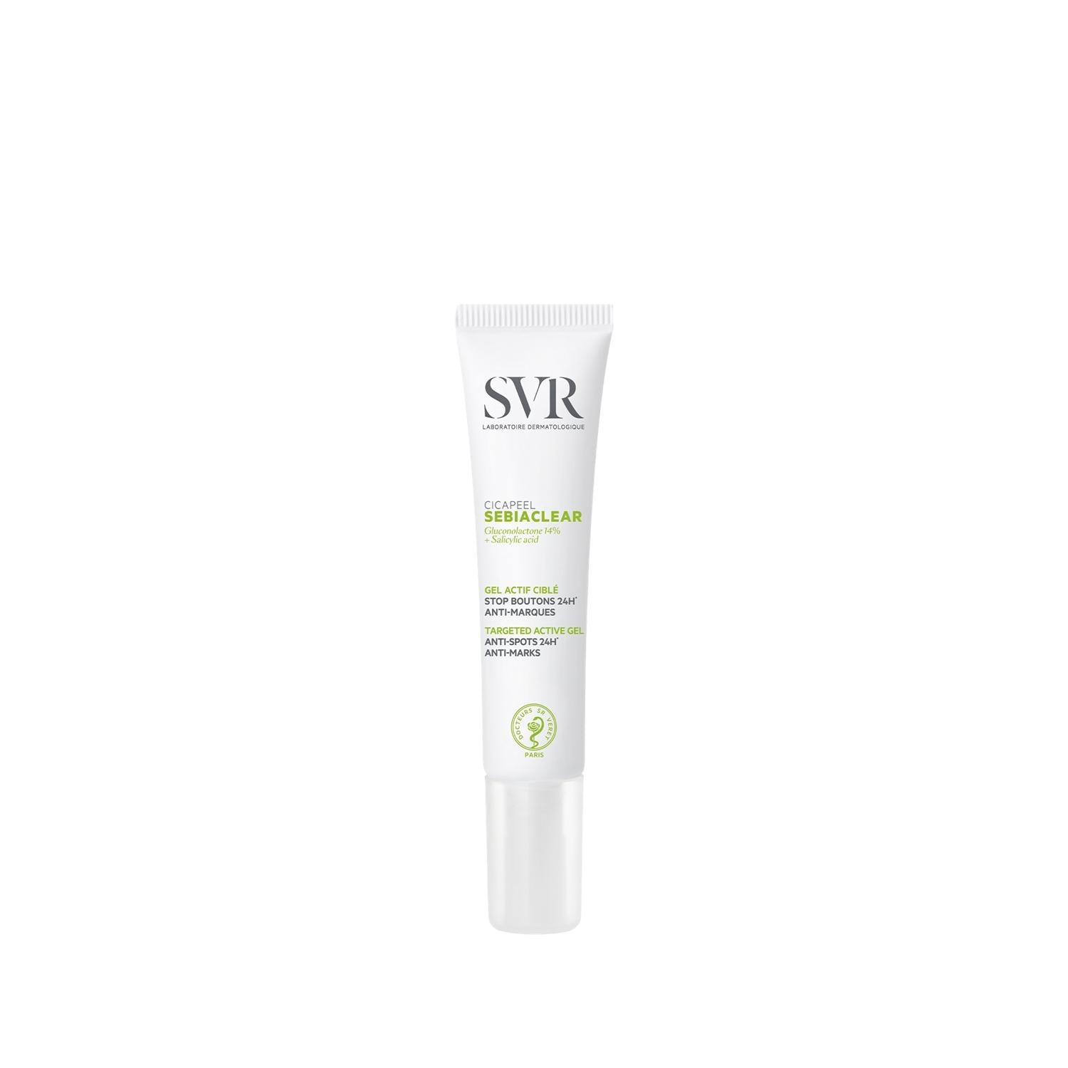 SVR Sebiaclear Cicapeel Post-Acne Care Gel for Sensitive Skin - Paraben Free, Salicylic Acid Skincare