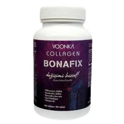 Voonka Collagen Bonafix 90 Tablet - Joint Health Support Dietary Supplement for Adults with Glukozamin SŸlfat, Kondroitin SŸlfat, and Hyaluronik Asit