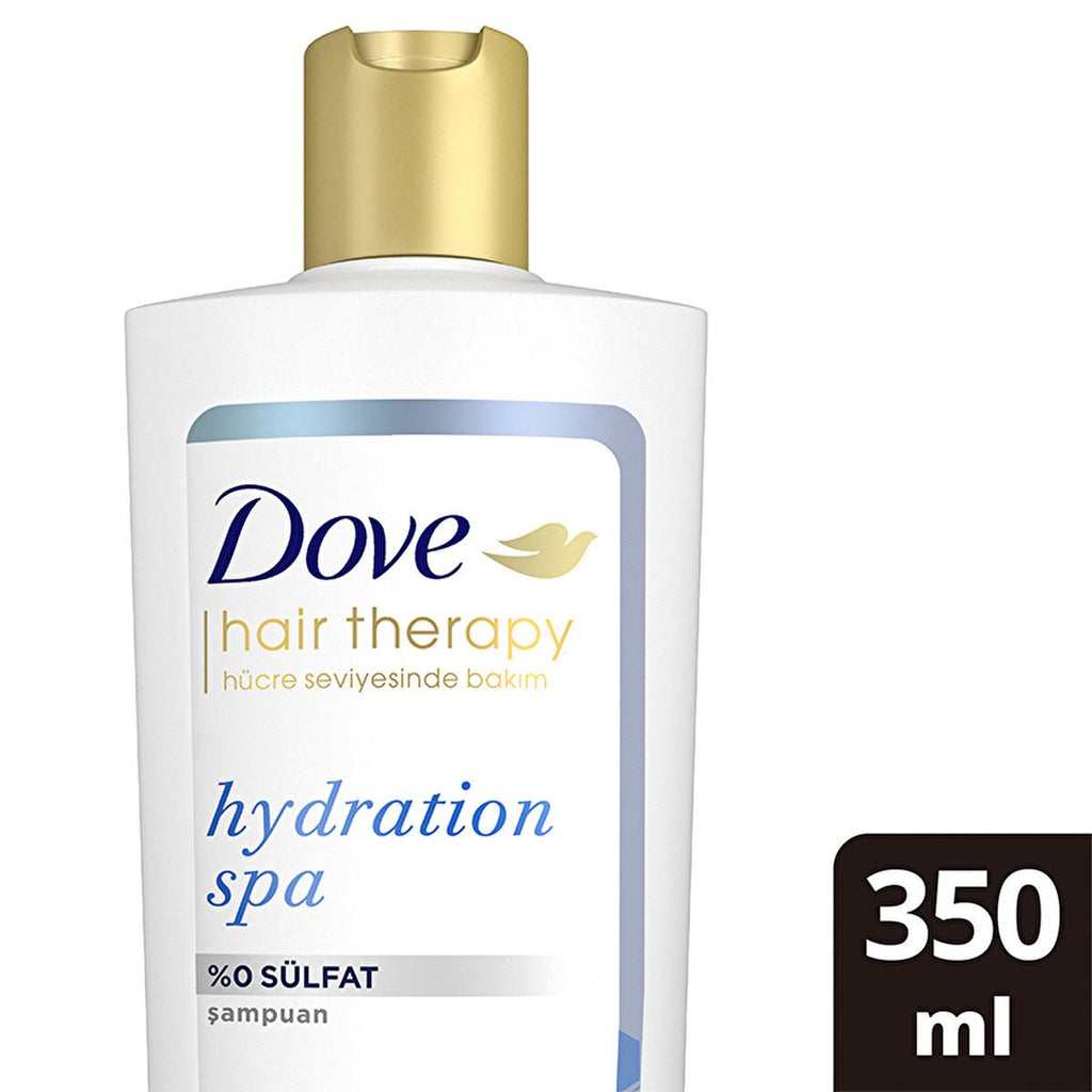 Dove Hair Therapy Hydration Spa Shampoo: Intense Moisture for Dry & Damaged Hair - Hyaluronic Acid, Deep Scalp Care, Stronger Hair