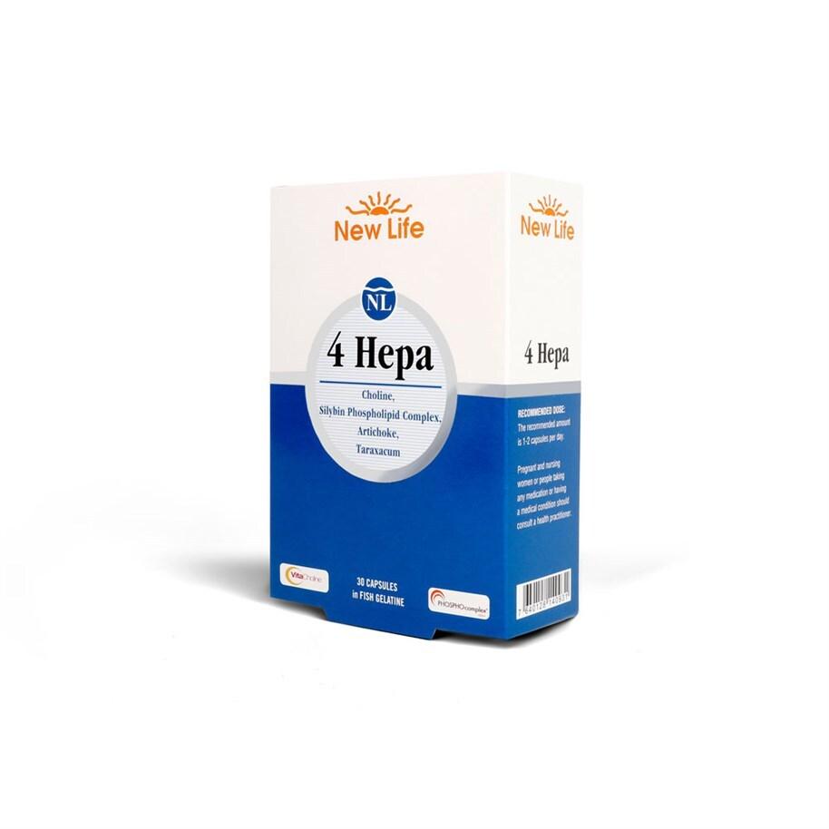 New Life 4 Hepa: Liver Support Supplement - Silibin Phospholipid Complex, Choline, Artichoke & Dandelion for Liver Health & Detox