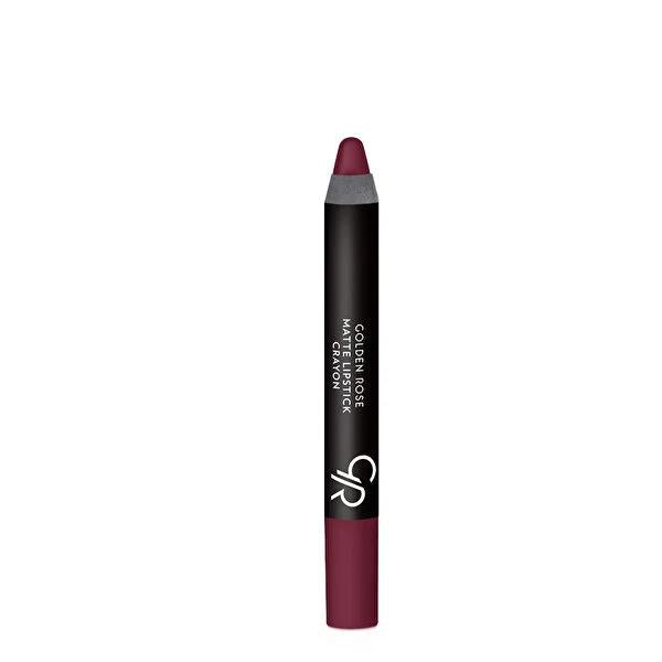 Golden Rose Matte Lipstick Crayon - Moisturizing, Dermatologically Tested Lip Color with Rich Shades
