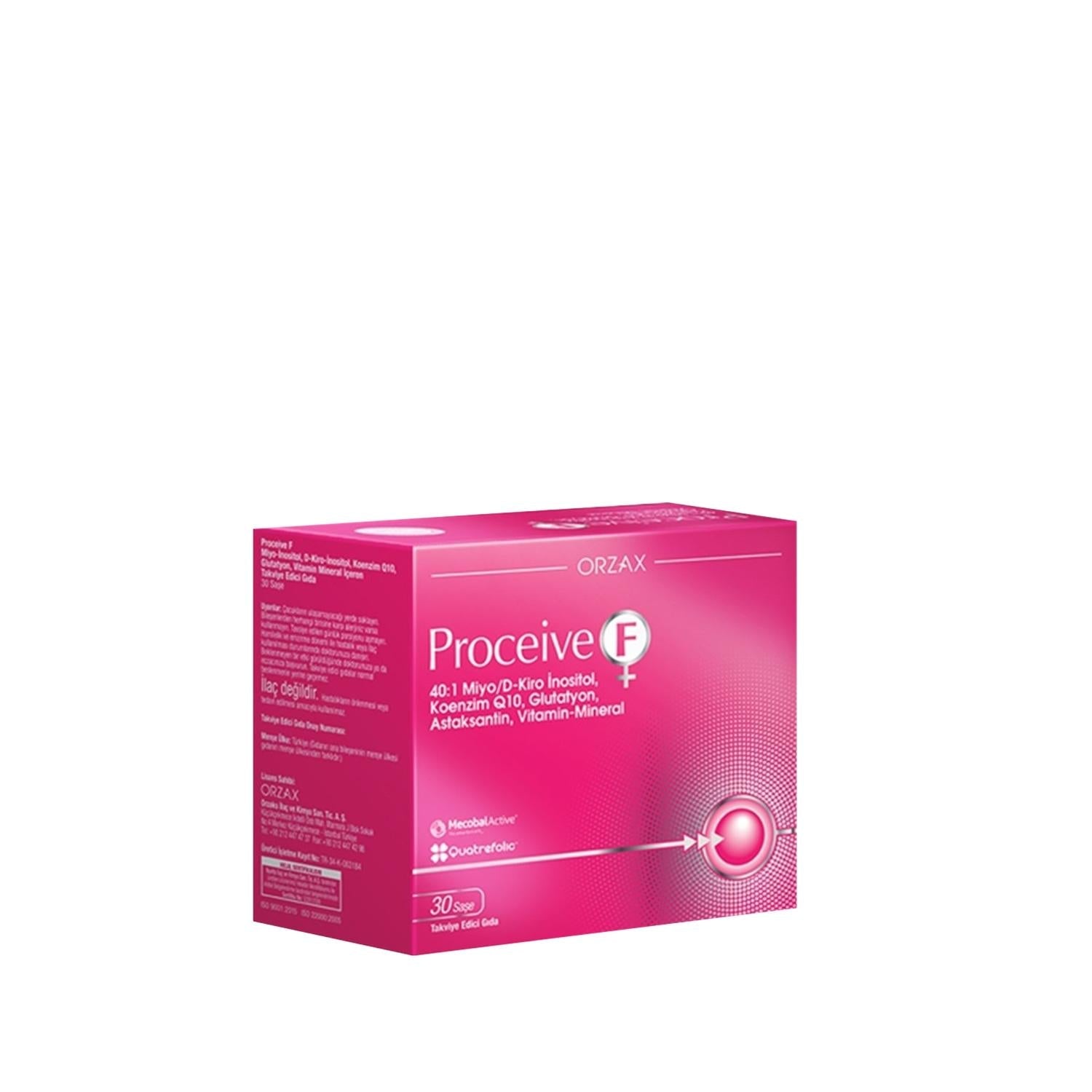 Orzax Proceive F 30 Sachets - Dietary Supplement for Nutritional Support