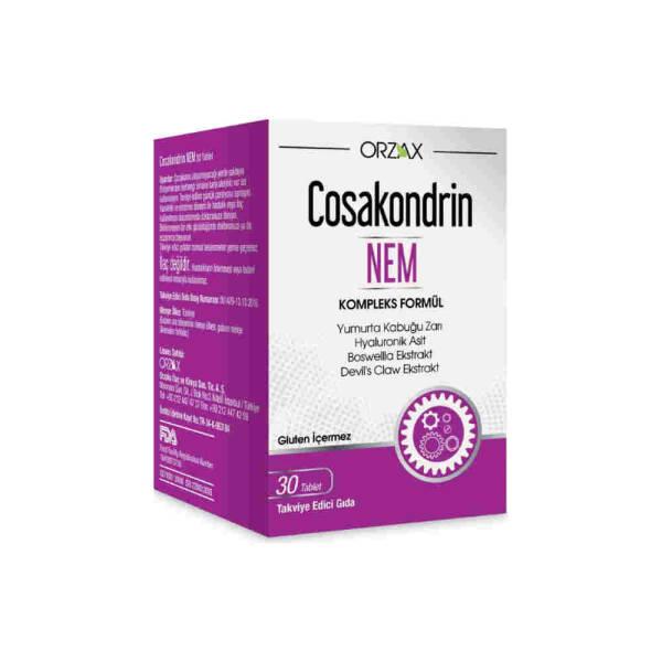 Orzax Cosakondrin Nem - Joint Health Supplement with Egg Shell Membrane, Boswellia & Hyaluronic Acid - 30 Tablets