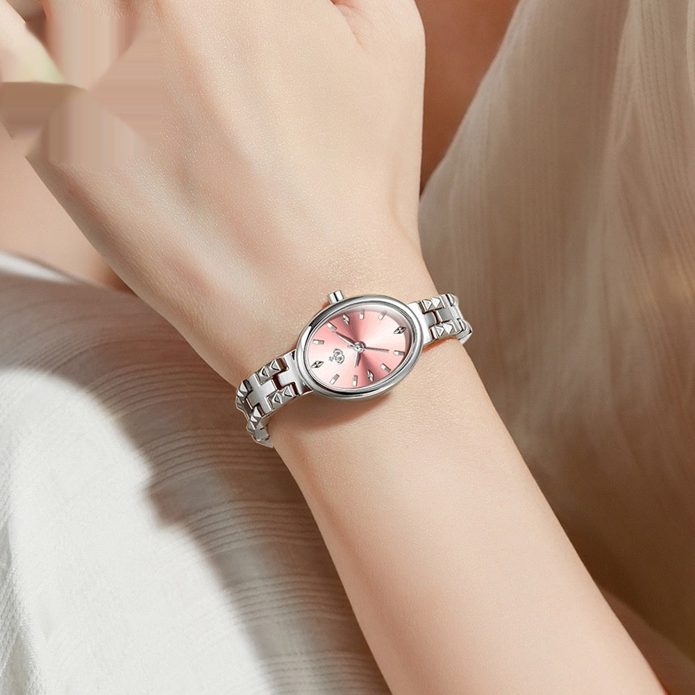 Affordable Luxury Quartz Watch With A Steel Bracelet For Women