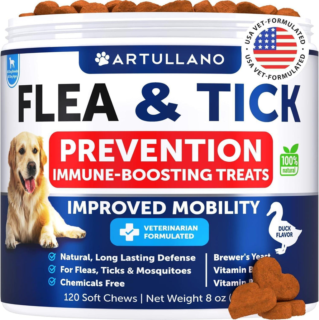 Flea and Tick Prevention for Dogs Chewables   Natural Flea Treatment