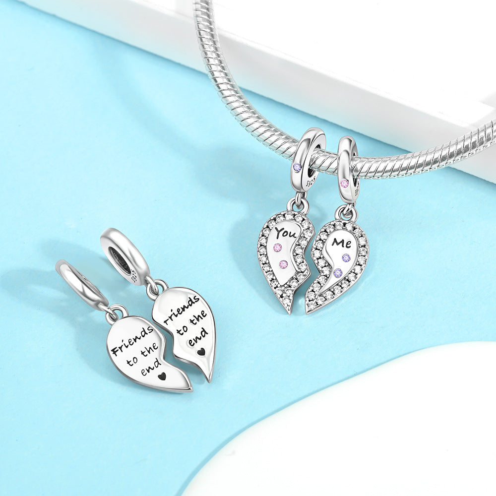 Silver-plated DIY Love Confession Beaded Bracelet Jewelry