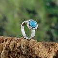 Titanium Steel Cats-eye Stone Womens Ring