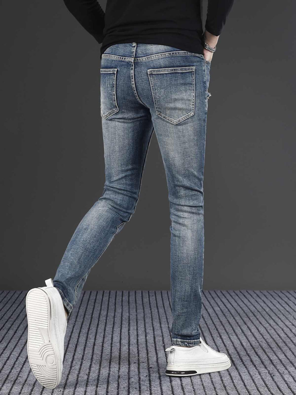 Men's Slim Fit Skinny Ripped Jeans
