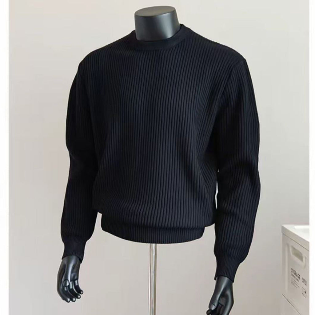 Knitted Sweater Men's Retro Loose Long-Sleeve Top
