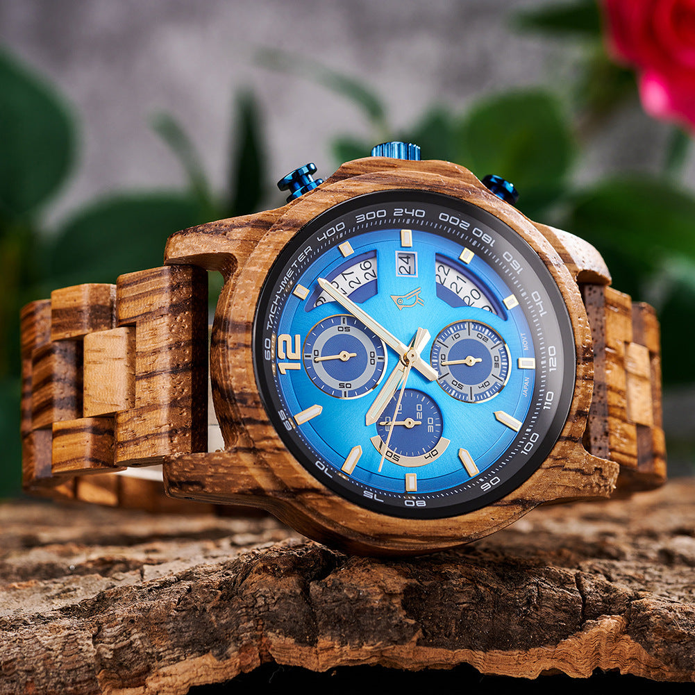 Vintage Wooden Watch For Young Men