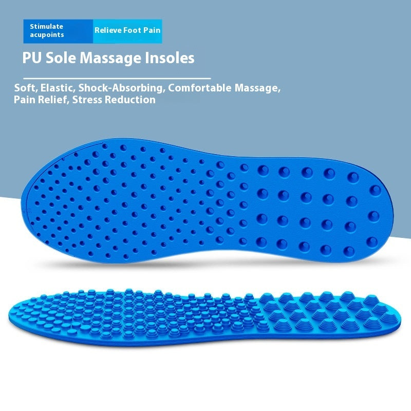 Men's And Women's Shock-absorbing Soft Elastic Shock-absorbing Deodorant And Breathable Not Tired Foot Insole