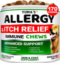 Dog Allergy Relief Chews 170 Count Itchy Skin Relief Beef Liver Flavor