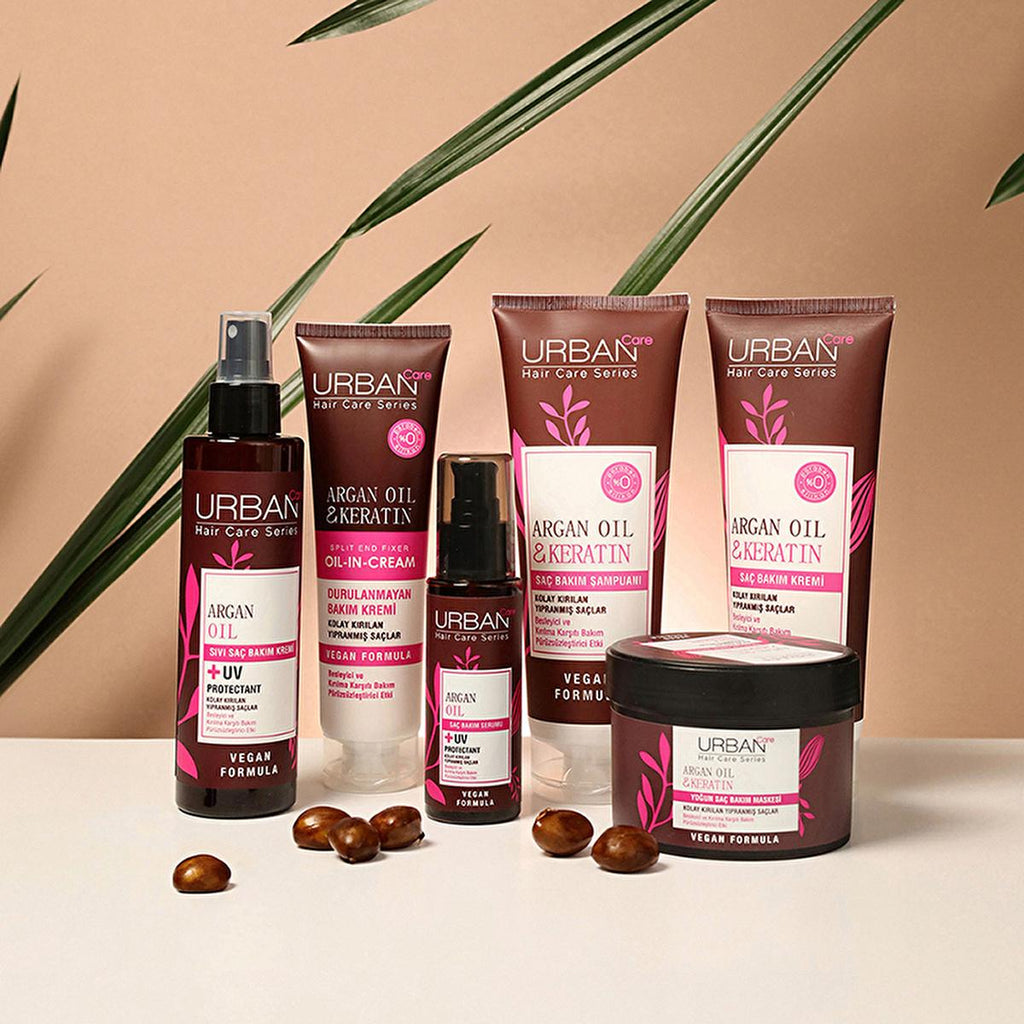 Urban Care Argan Oil Hair Care Serum - Nourishing, Anti-Breakage, Keratin & UV Protection