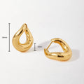Irregular Curved 18k Gold plated Earrings For Women