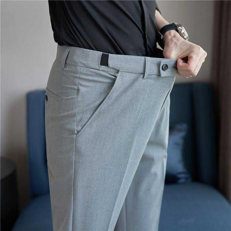 SpringSummer New Arrival Light-Luxury, Wrinkle-Resistant, Stretch-Waist Casual Suit Trousers For Men