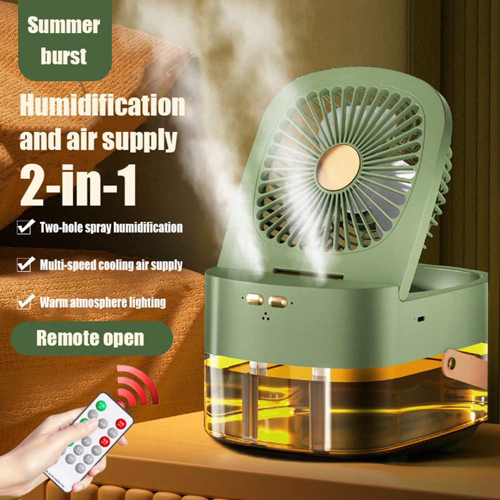 Mini Air Cooler Humidifying Spray Fan USB