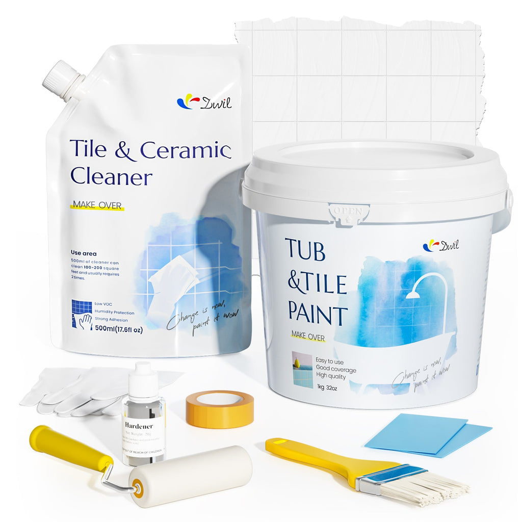 DWIL Tub & Tile Paint Kit with Cleaner – 32 oz