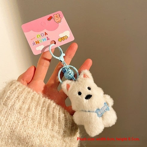 Cute West Highland Terrier Plush Pendant Keychain