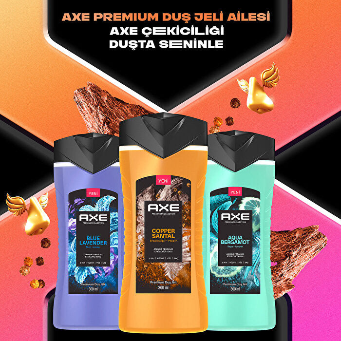Axe Premium Collection Copper Santal Shower Gel - 10oz | 3-in-1 Formula