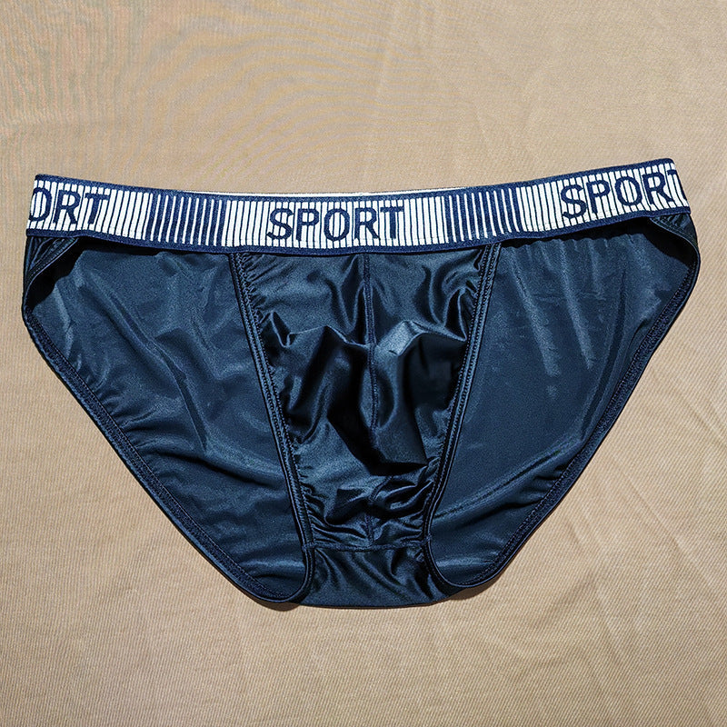 Ice Silk Men's Underwear High Slit Triangle Close-fitting Shorts