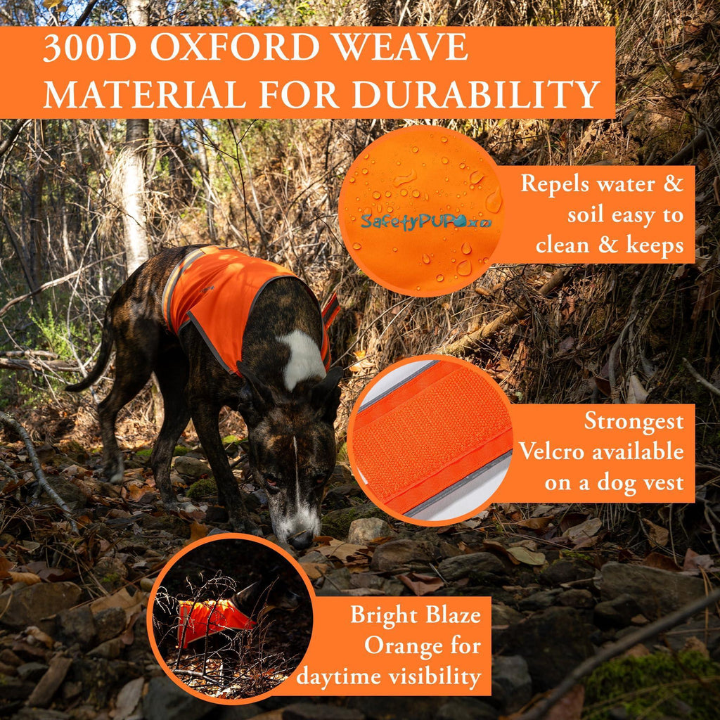 Lightweight Dog Vest Mid-Back Coverage 24 in Chest x 17 in Neck Orange
