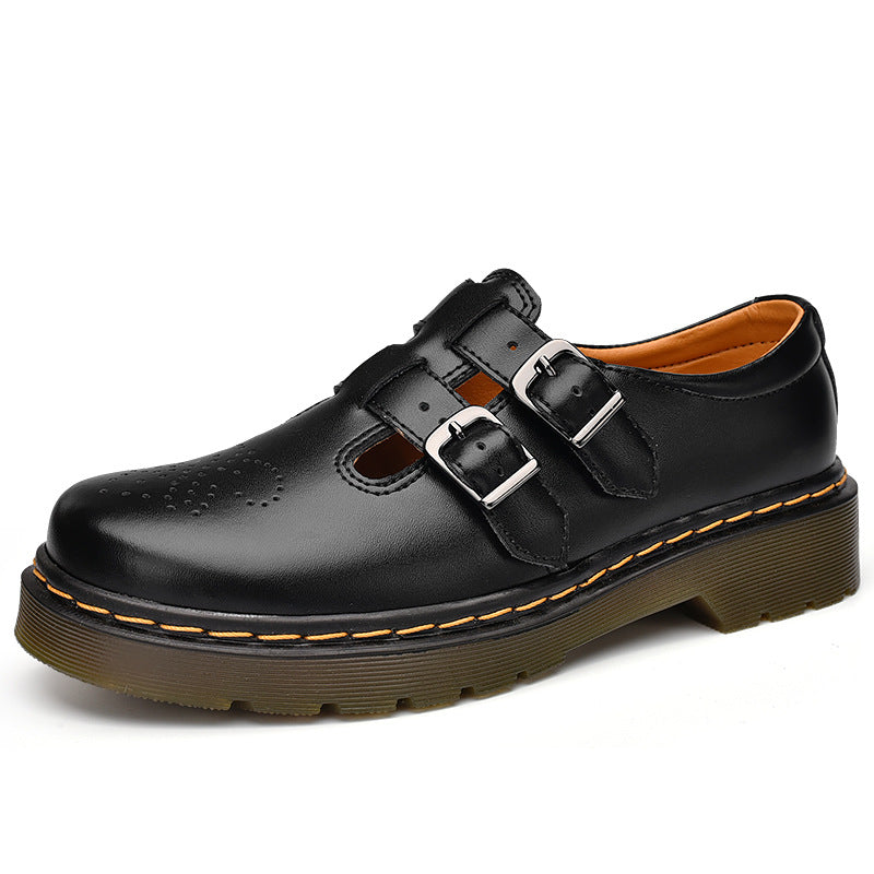 Women's British-style Square-button Retro Casual Loafie Shoes