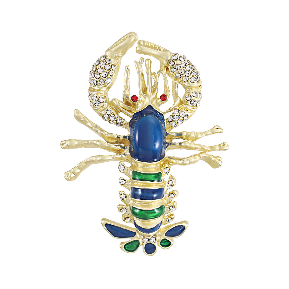 Enamel-dripped Lobster Brooch Accessory For Women