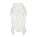 Party Style Pleated Ruffles Irregular Long Dress