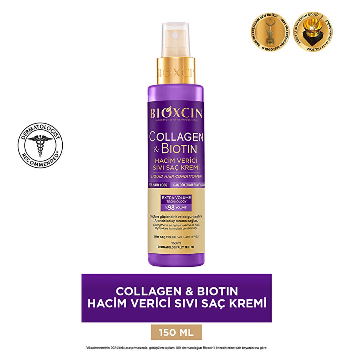 Bioxcin Collagen & Biotin Hair Cream - Strengthens, Nourishes, and Adds Volume to Thin Hair