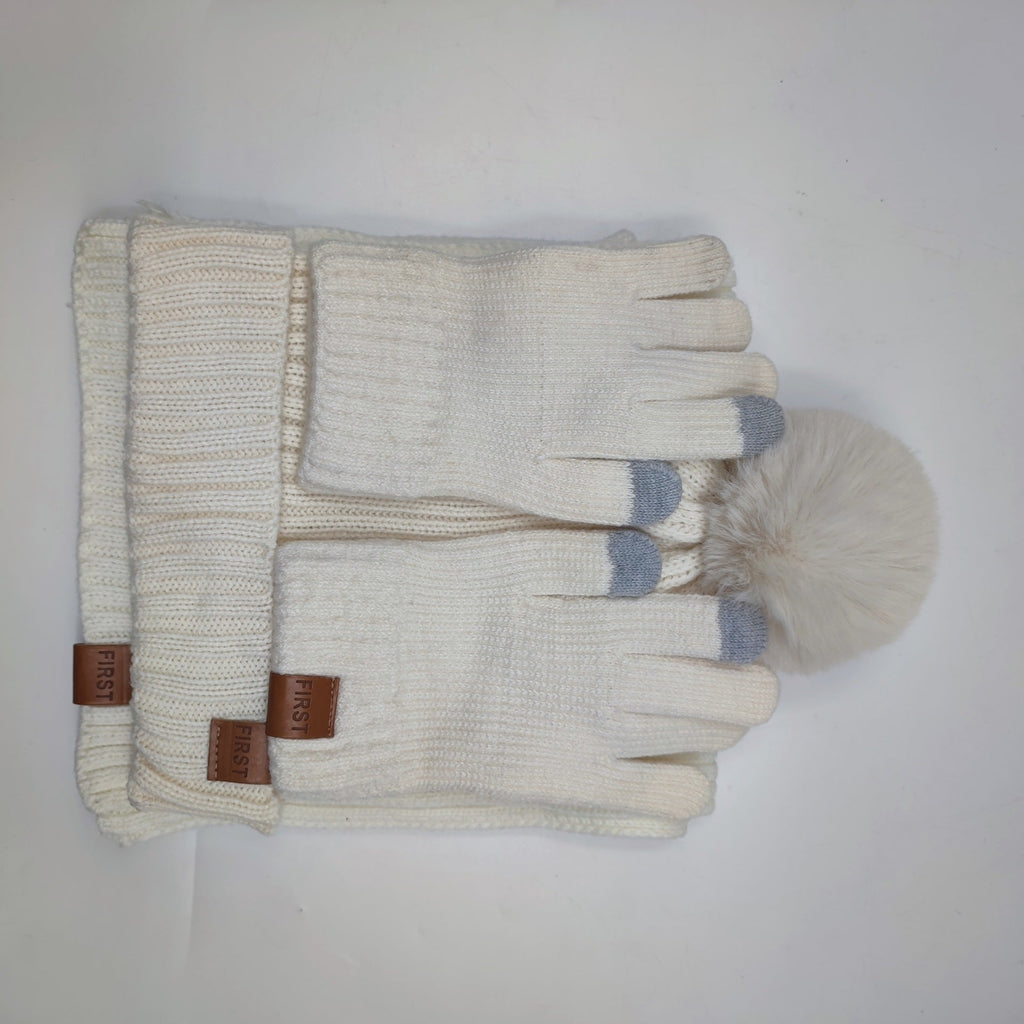 9-color Men's And Women's Knitted Hat Scarf Gloves