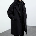 Fake Two-piece Hooded Oversized Thermal Trench Coat