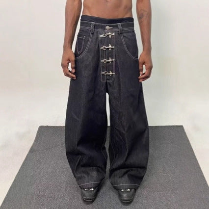 American-style Streetwear Retro Machete Jeans