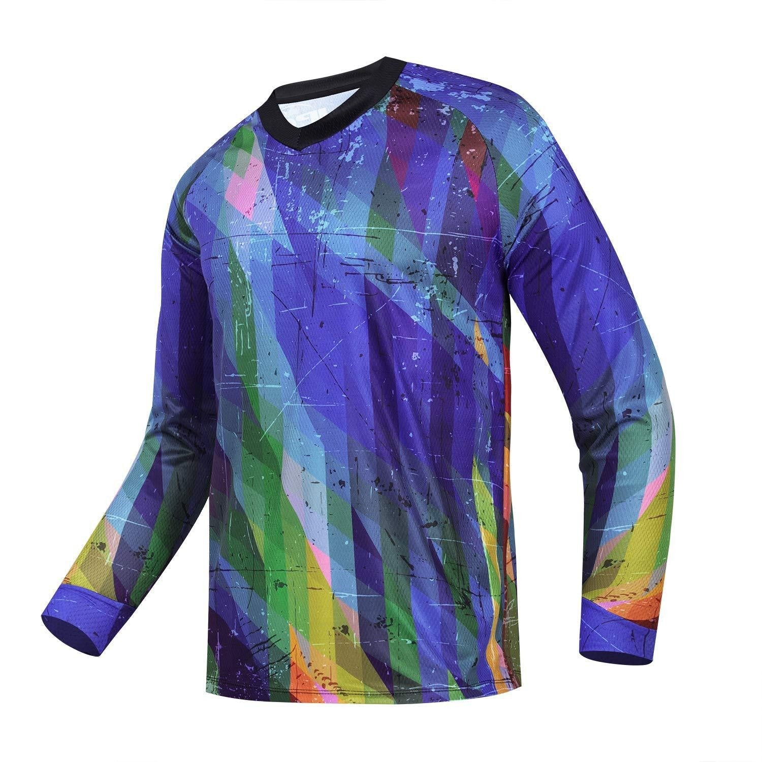V-neck 3D Digital Print Long Sleeve