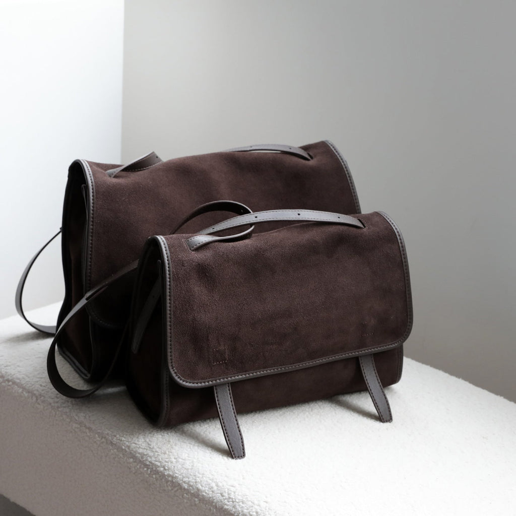 Large-capacity Matte Leather Messenger Bag