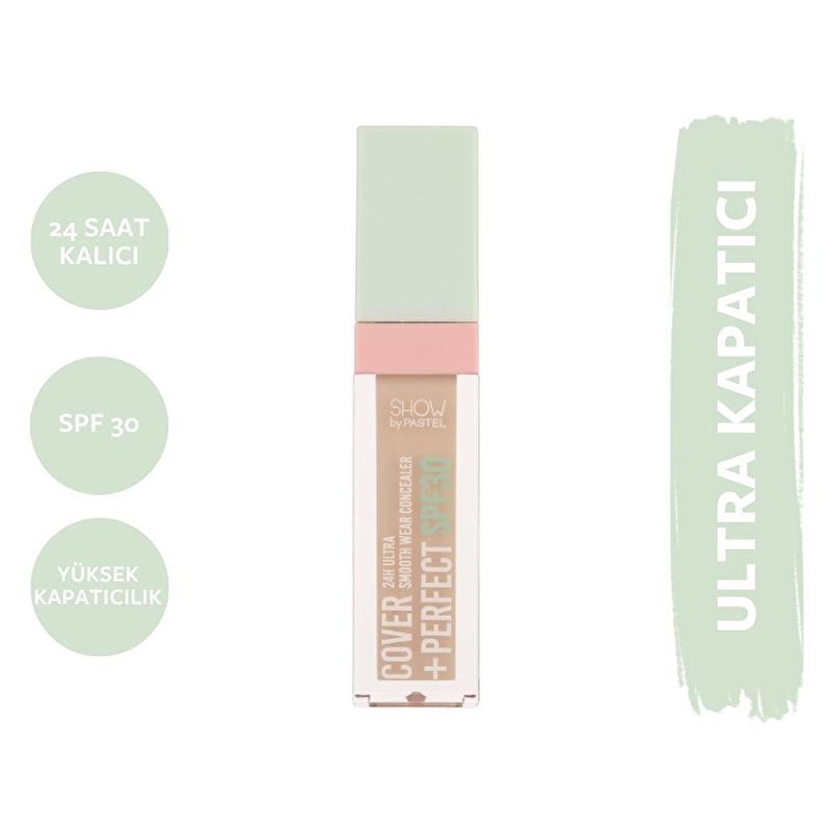 Show by Pastel Cover+Perfect Concealer SPF30 - High Coverage, Moisturizing, Long-Lasting Concealer for Flawless Finish