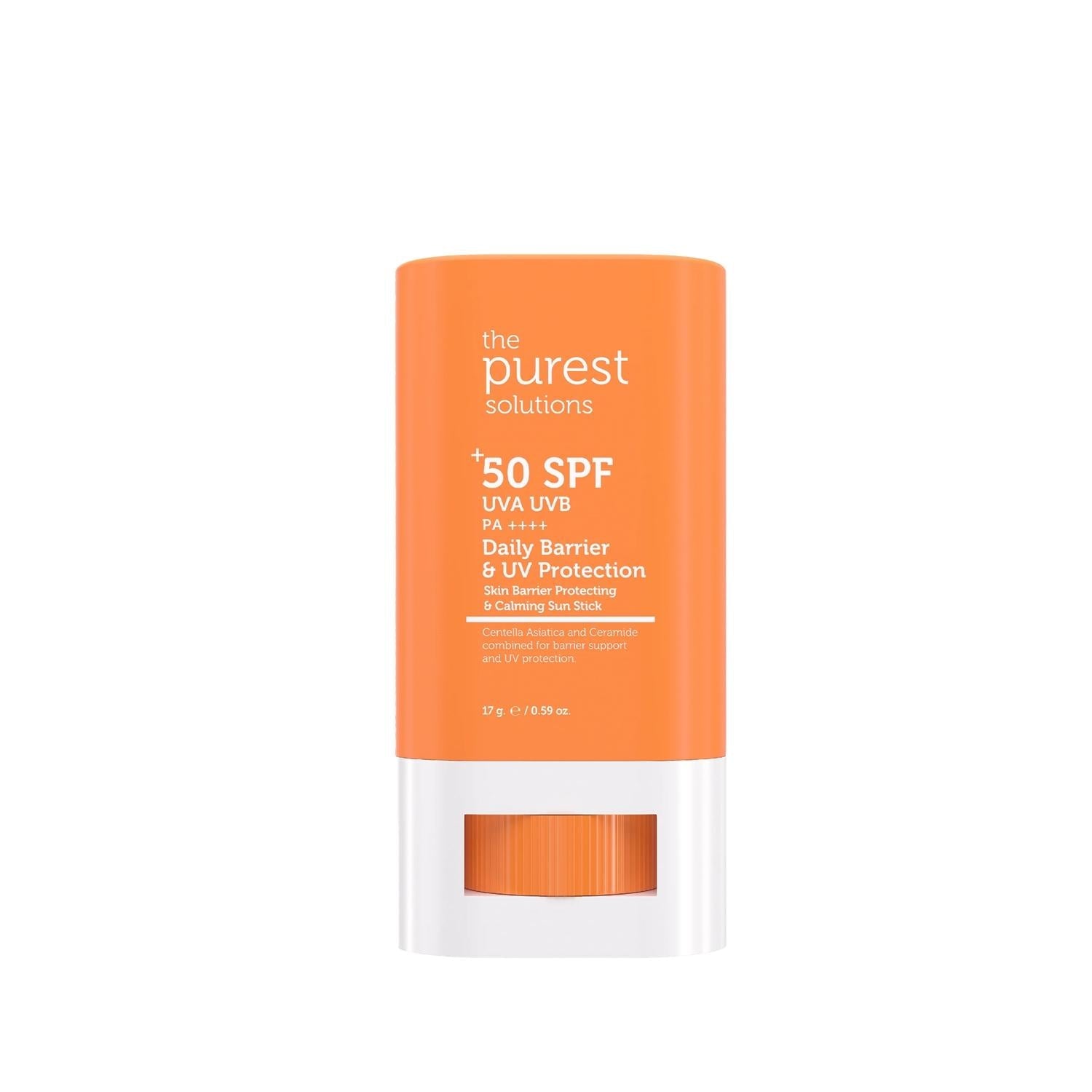 The Purest Solutions SPF 50 Sunscreen Stick - Soothing Sun Protection & Barrier Repair for Sensitive Skin