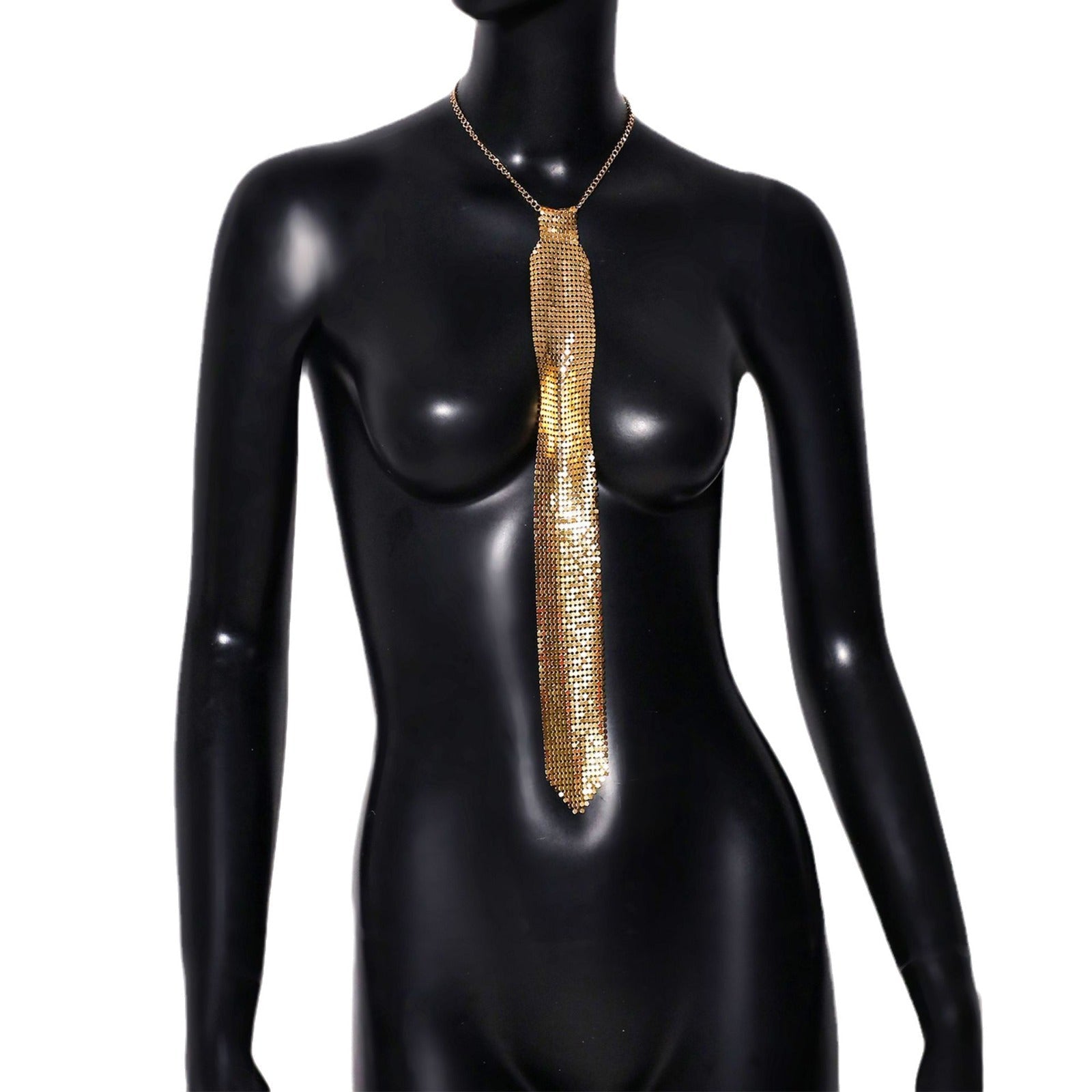 Metal Sequins Tie Music Festival Party