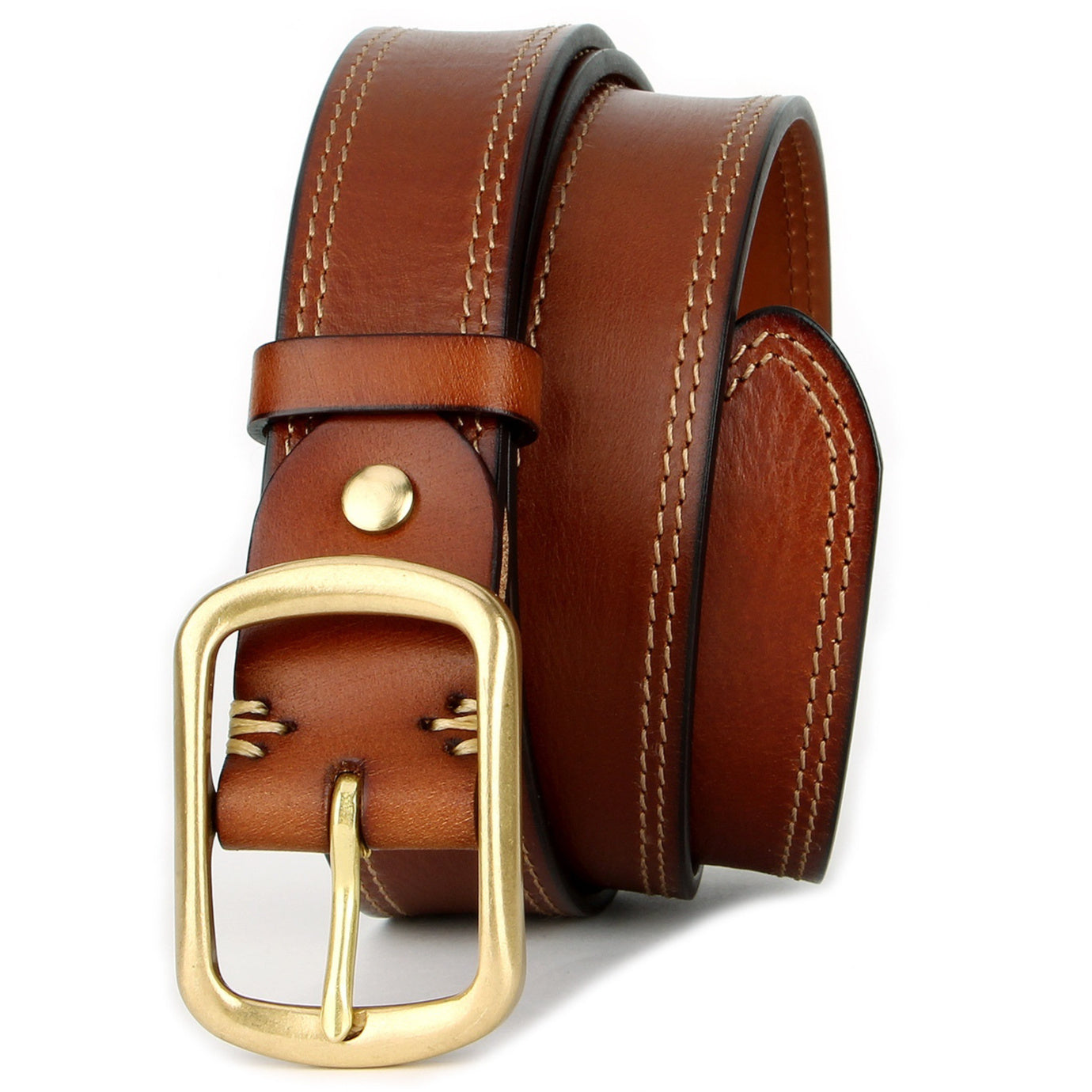 Vintage Distressed Belt Made From Full-grain Cowhide