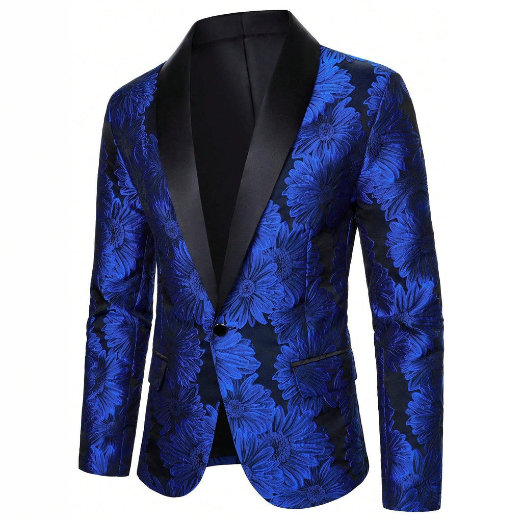 Mens Light-business-pattern Single-breasted One-button Suit