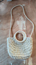 Semi-round moon bag-off-white-23 * 7 *18cm-1 piece