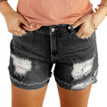 Washed Frayed Casual Summer Shorts