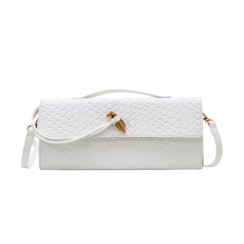 Womens Woven Soft Leather Shoulder Crossbody Bag
