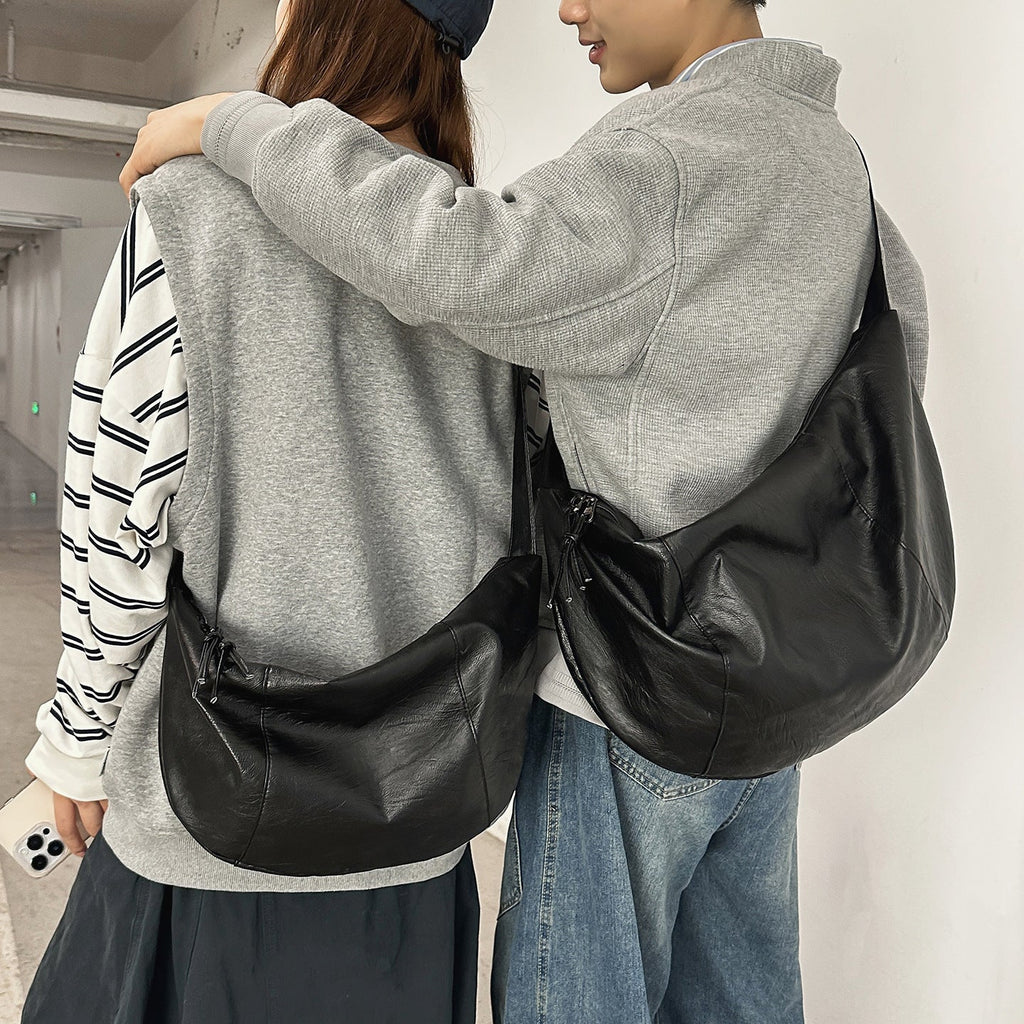 Large-capacity Motorcycle Riding Bag, Cool And Unique Crossbody Bag, Simple Single-shoulder Crossbody Bag